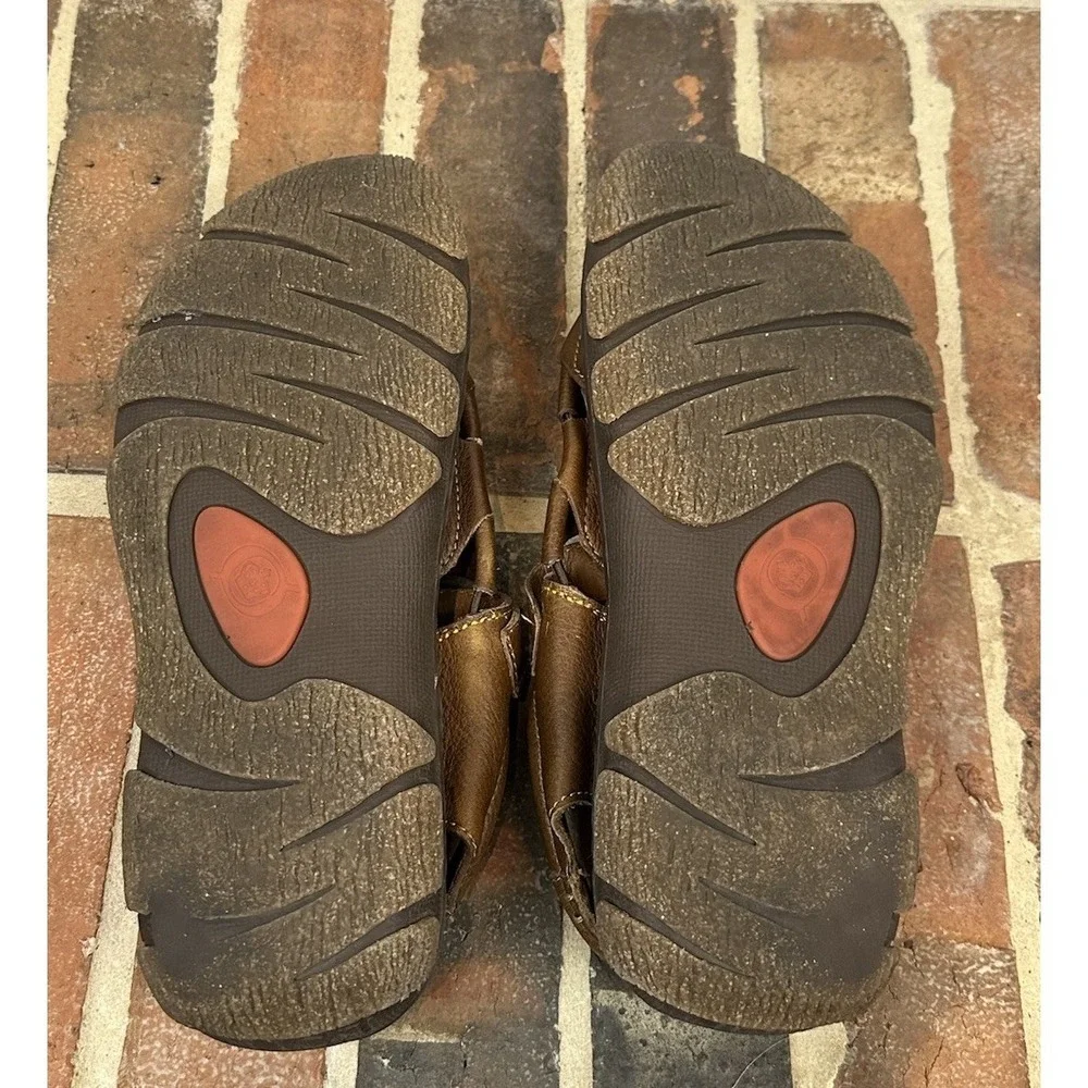 Born Cabot III Sandals Brown Leather Fisherman‎ Comfort Casual Shoes Men's 13